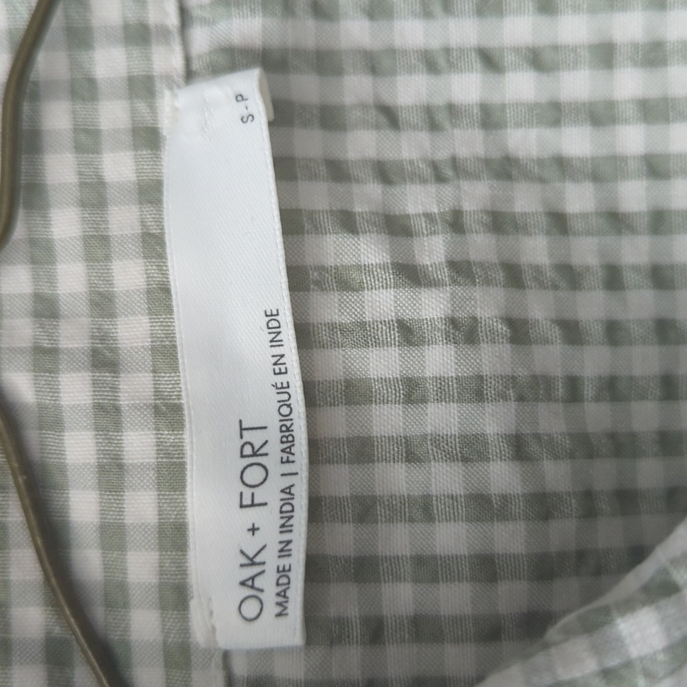 OAK + FORT COLLARED MINI GINGHAM DRESS - Picture 9 of 13
